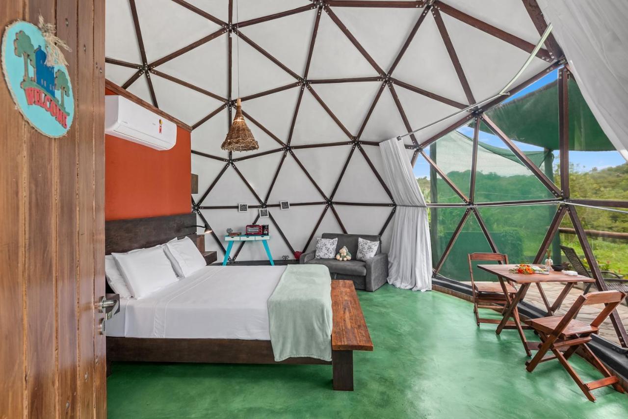 Glamping Serra Da Canastra - Casinha De Hortela - Domo Embauba Delfinópolis Dış mekan fotoğraf